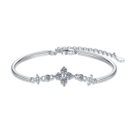 Clover & Twin-Star Moissanite Bracelet