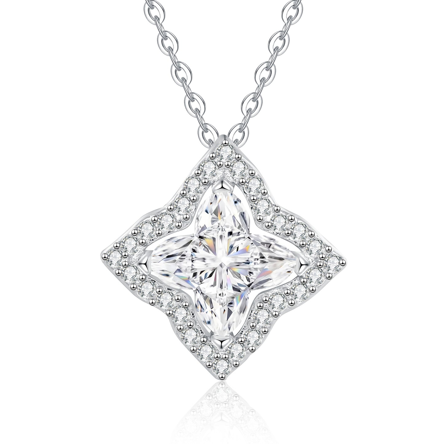 Star-Clover Moissanite Necklace