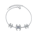 Klassisches ineinandergreifendes Moissanit-Armband