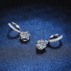 Classic 6-Prong Moissanite Drop Earrings
