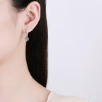 Classic 6-Prong Moissanite Drop Earrings