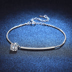 Elegant Half-Moon Curve Moissanite Bracelet