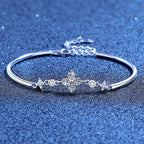 Clover & Twin-Star Moissanite Bracelet