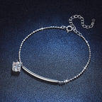 Elegant Half-Moon Curve Moissanite Bracelet