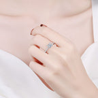 Elegant Princess Cut Moissanite Engagement Ring