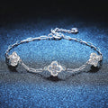 Kleeblatt-Moissanit-Armband