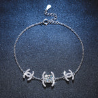 Klassisches ineinandergreifendes Moissanit-Armband
