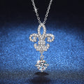 Königliche Fleur-de-Lis Moissanit-Halskette