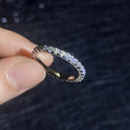 Dainty 0.87ct Full Eternity Moissanite Ring