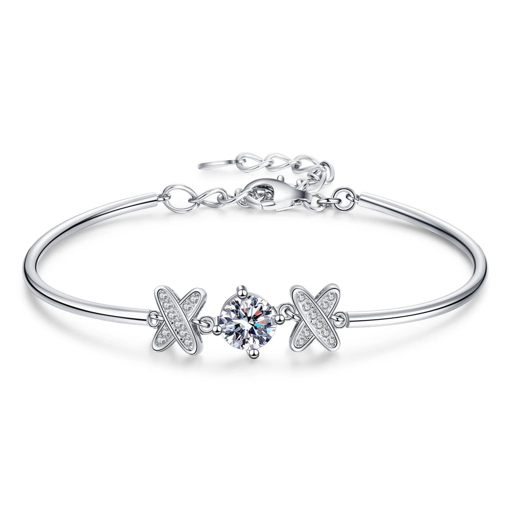 Elegant Bow-Knot Moissanite Bracelet