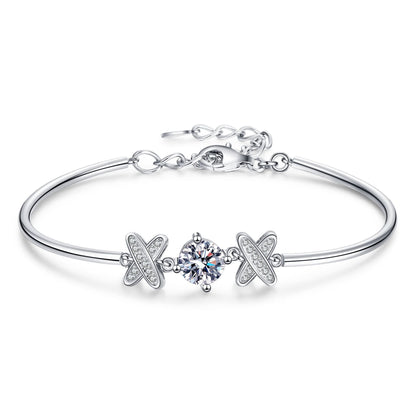 Elegant Bow-Knot Moissanite Bracelet