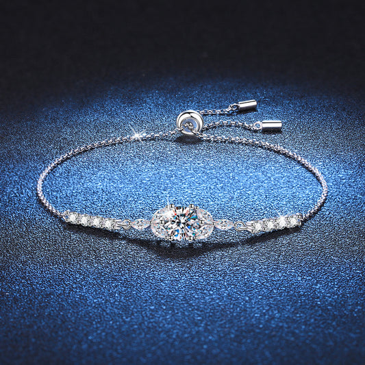 Armband "Blühende Sternenblume" mit Moissanit