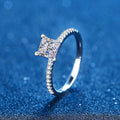 Elegant Princess Cut Moissanite Engagement Ring