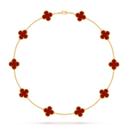 Klassisches Glücksklee-Halskette mit 10 Motiven aus der Goldkollektion