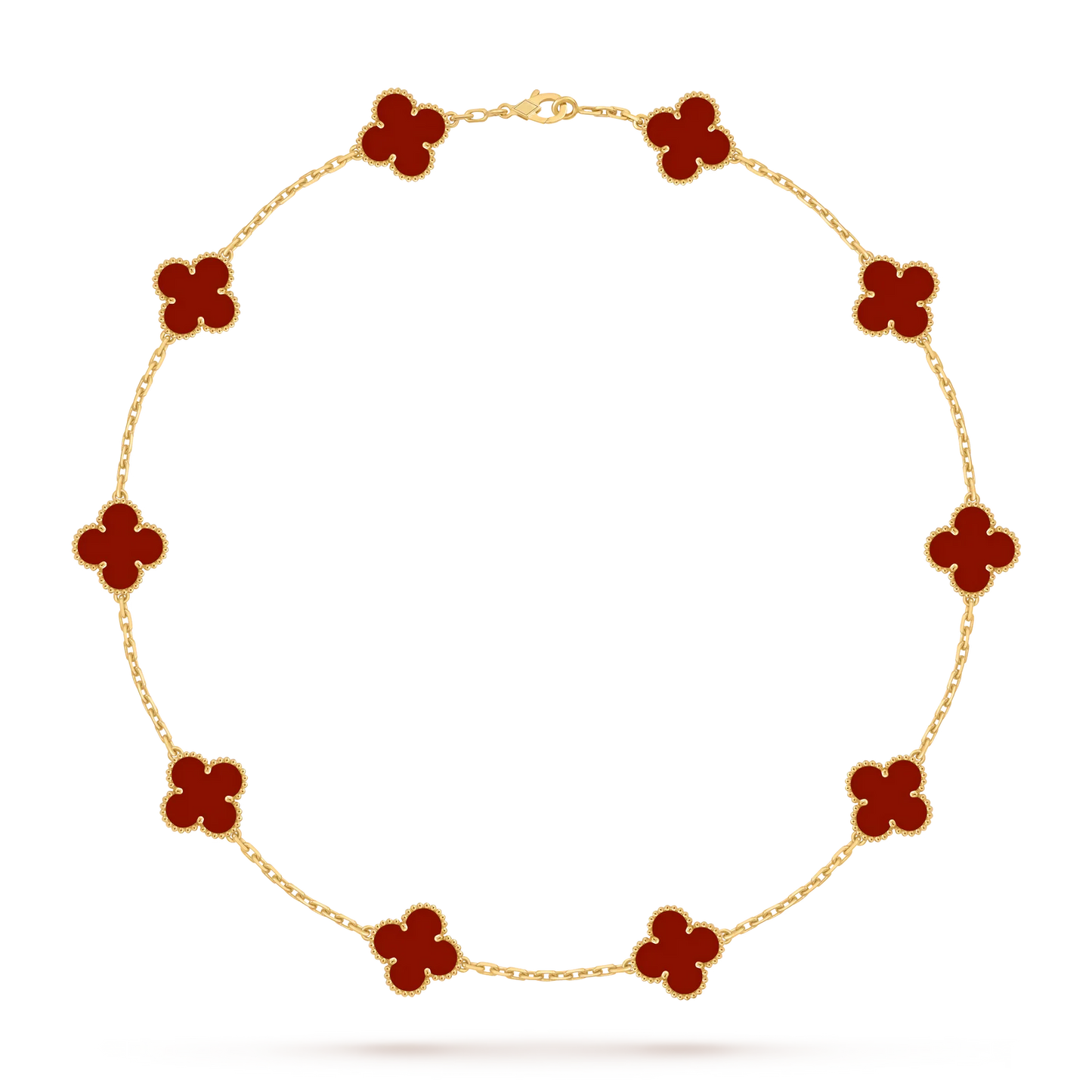Klassisches Glücksklee-Halskette mit 10 Motiven aus der Goldkollektion