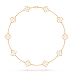 Klassisches Glücksklee-Halskette mit 10 Motiven aus der Goldkollektion