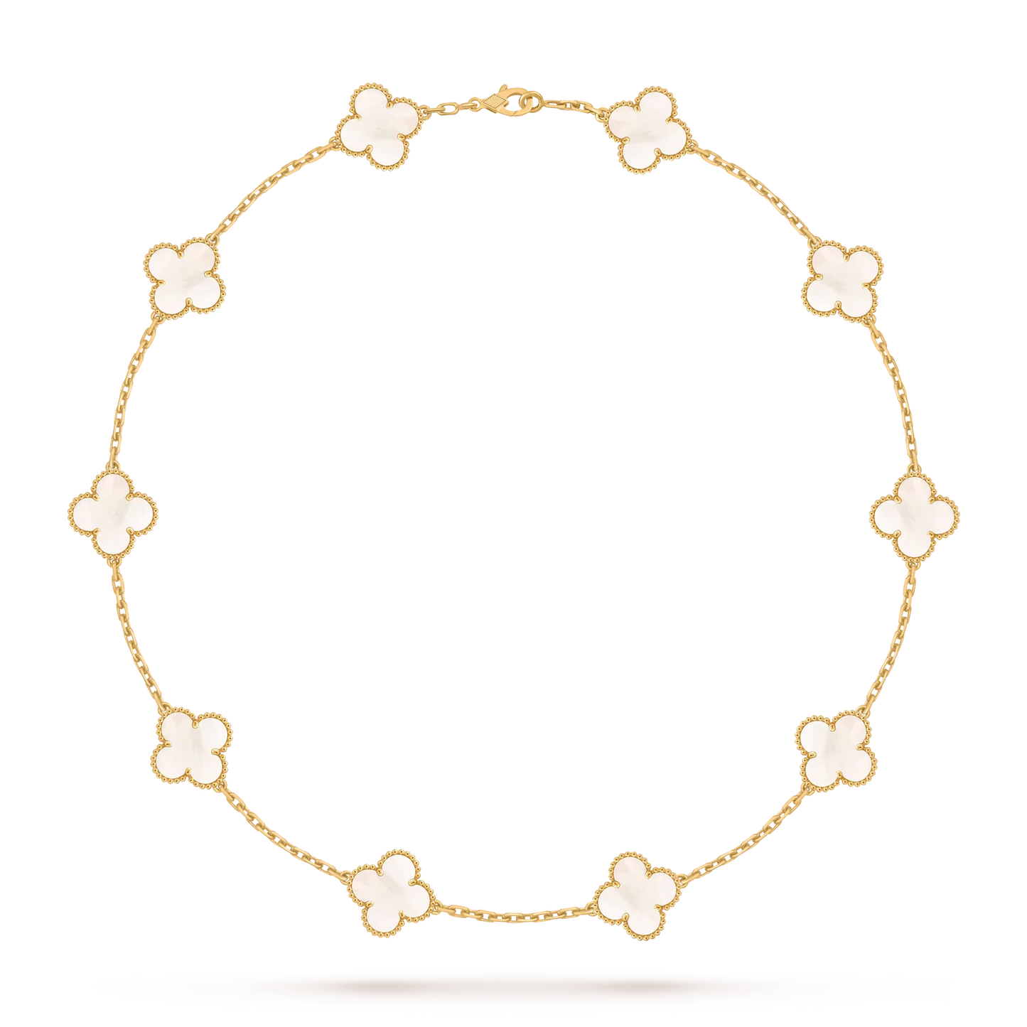 Klassisches Glücksklee-Halskette mit 10 Motiven aus der Goldkollektion