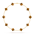 Klassisches Glücksklee-Halskette mit 10 Motiven aus der Goldkollektion