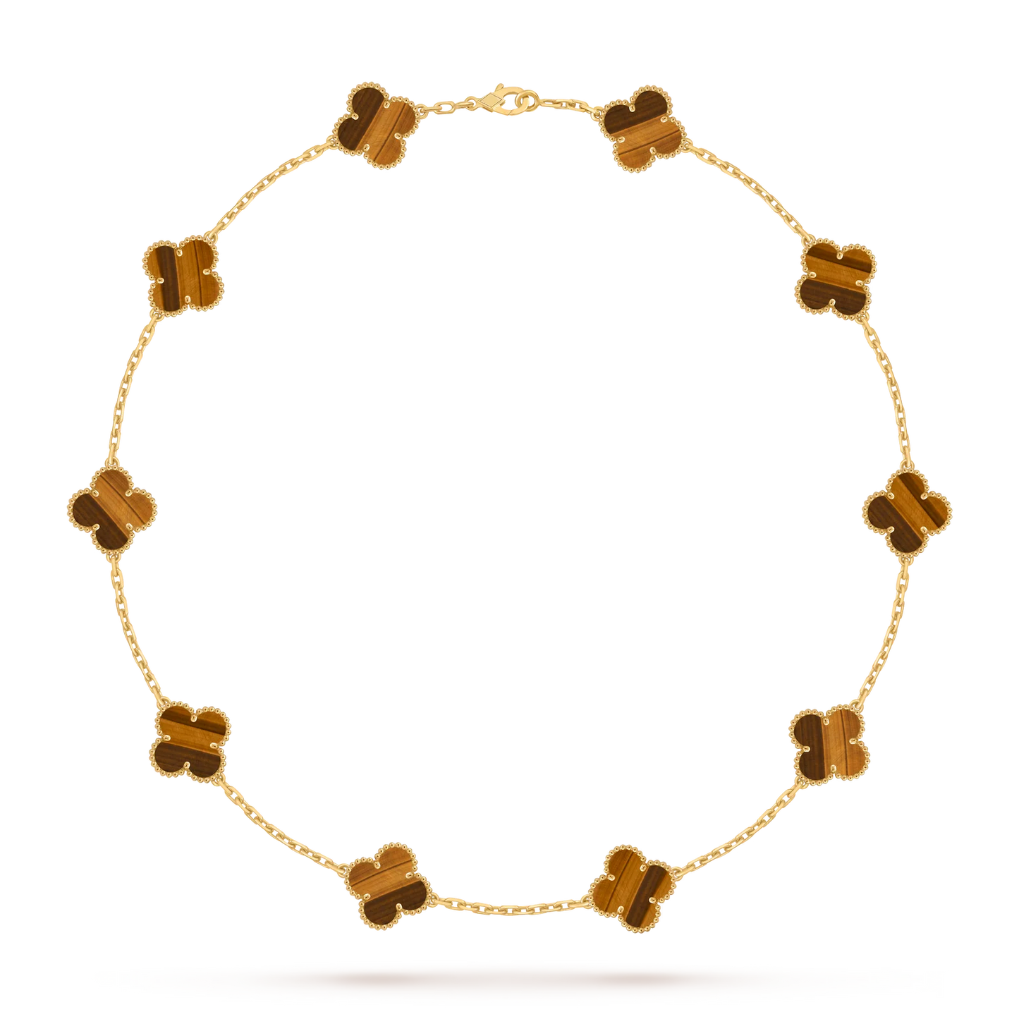 Klassisches Glücksklee-Halskette mit 10 Motiven aus der Goldkollektion