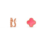 15mm Clover Flower Stud Earrings Rose Gold Collection