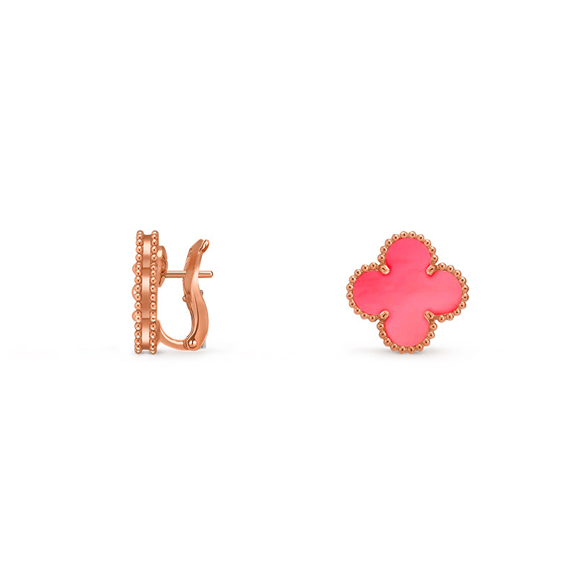 15mm Clover Flower Stud Earrings - Signature-Rose Gold Collection