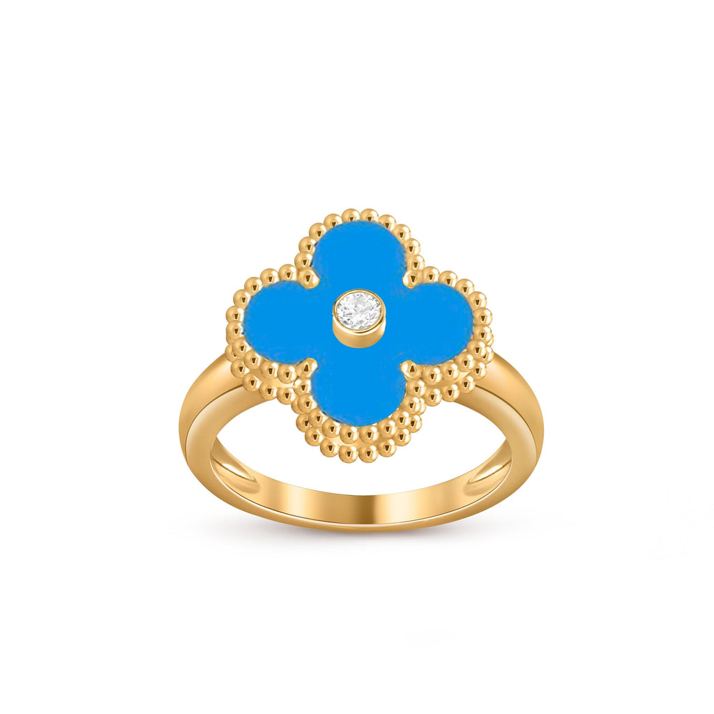 Lucky Clover Diamond-Accent Gold Ring Collection