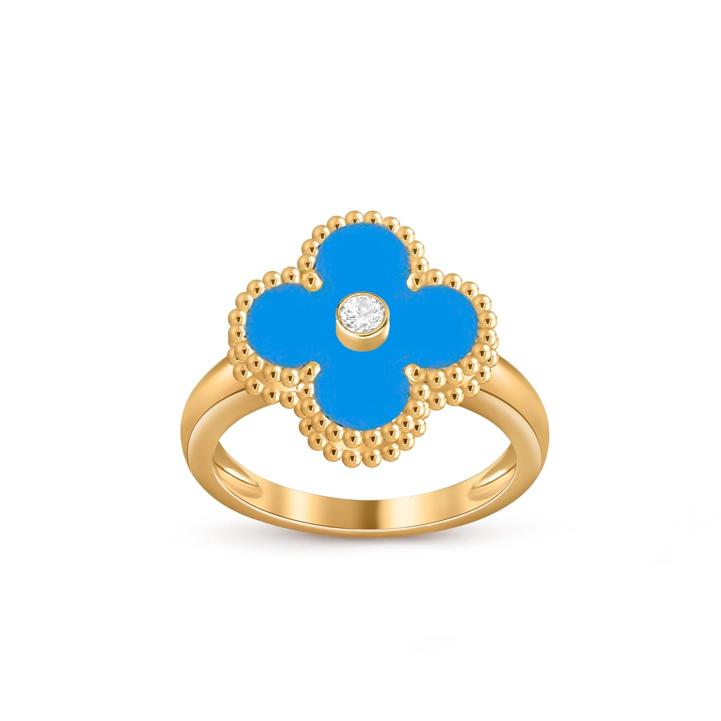 Lucky Clover Diamond-Accent Gold Ring Collection
