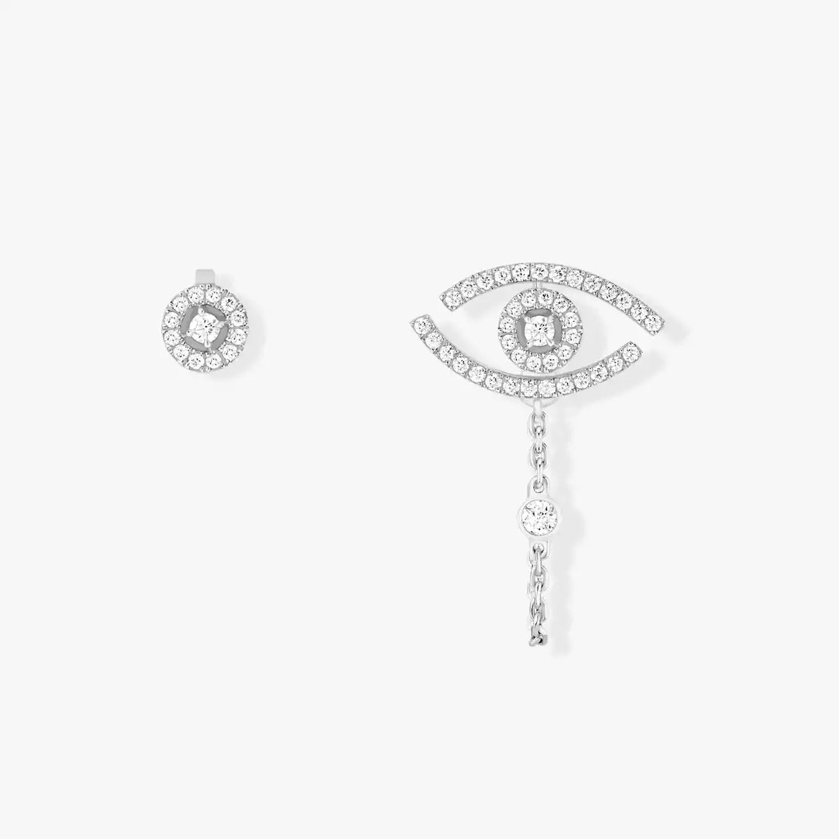 Lucky Eye Diamond Earrings - Symbolic Protection Amulet - Modern Mystic Elegance