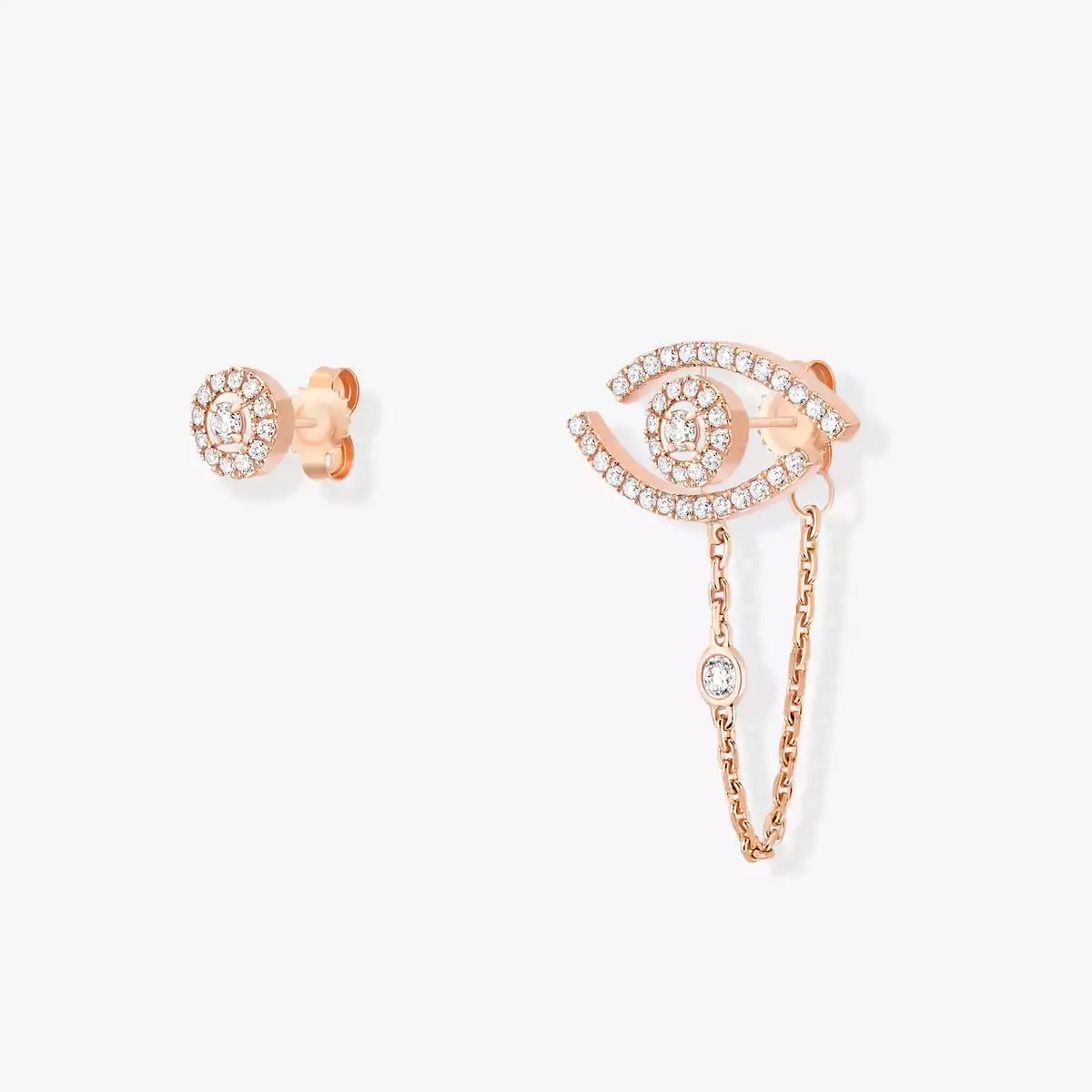 Lucky Eye Diamond Earrings - Symbolic Protection Amulet - Modern Mystic Elegance
