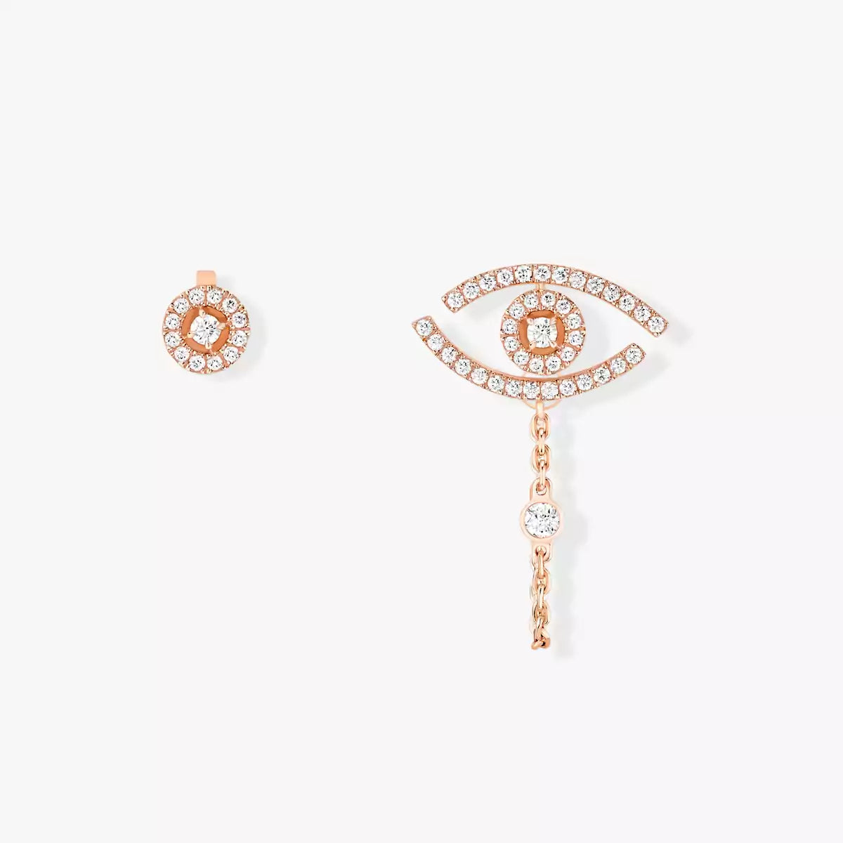 Lucky Eye Diamond Earrings - Symbolic Protection Amulet - Modern Mystic Elegance