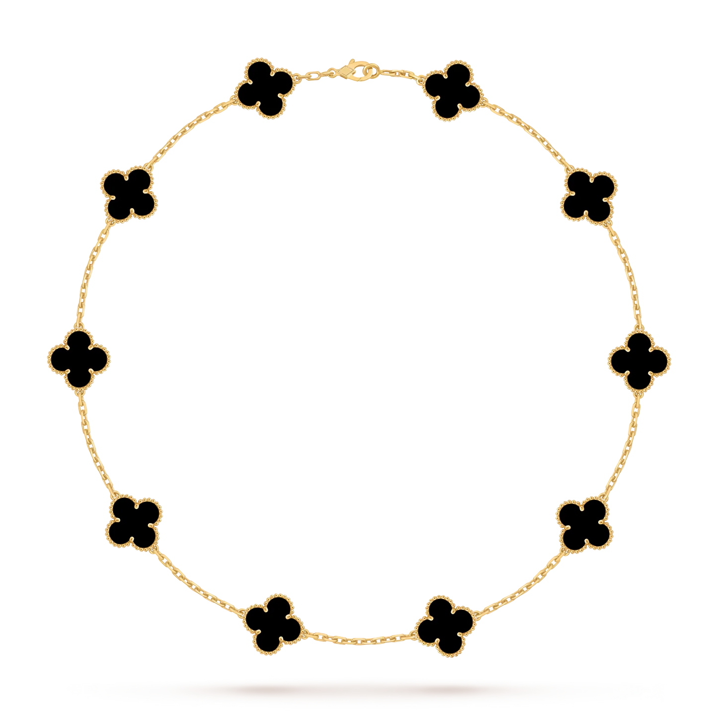 Klassisches Glücksklee-Halskette mit 10 Motiven aus der Goldkollektion