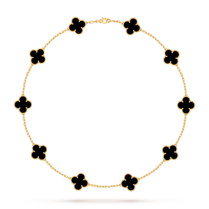 Klassisches Glücksklee-Halskette mit 10 Motiven aus der Goldkollektion