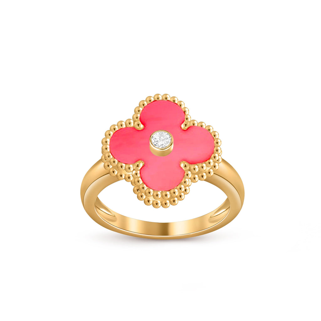 Lucky Clover Diamond-Accent Gold Ring Collection