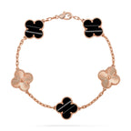 Lucky 5-Motif Clover Pulsar Resonance Bracelet - Natural Energy Gemstone