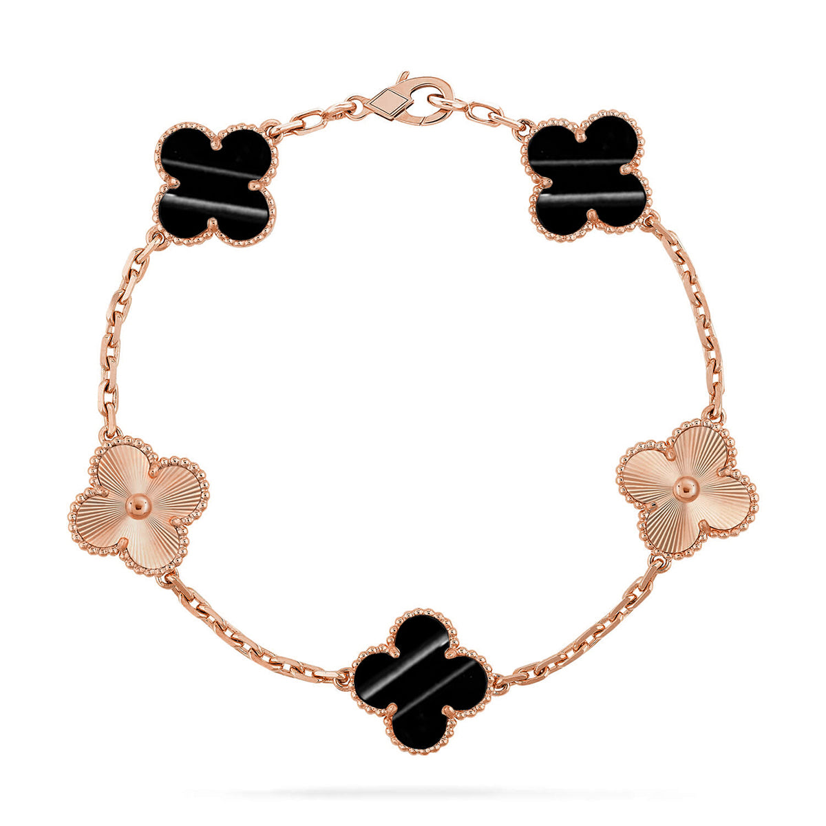 Lucky 5-Motif Clover Pulsar Resonance Bracelet - Natural Energy Gemstone