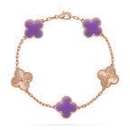 Lucky Clover Armband mit 5 Motiven – Lavender Kollektion