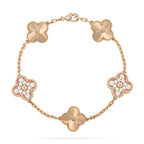 Lucky Clover 5-Motif Bracelet - Laser Collection