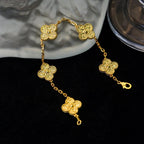 Lucky Clover 5-Motif Bracelet - Bronzing