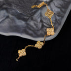 Lucky Clover 5-Motif Bracelet - Bronzing