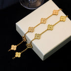 Lucky Clover 5-Motif Bracelet - Bronzing