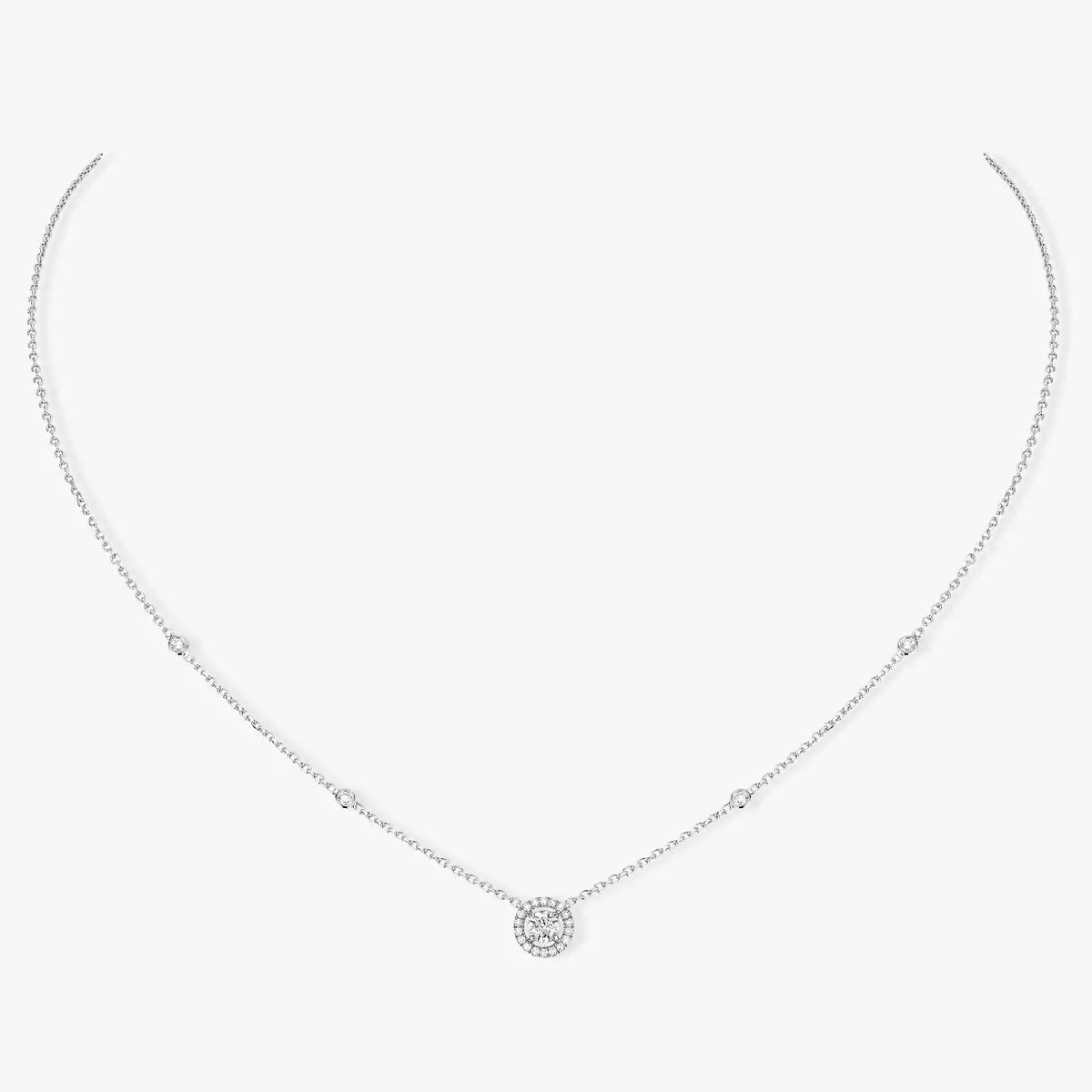 Joy-Anhänger-Halskette – 0,20 Karat Diamant im Brillantschliff – Moderner geometrischer Luxus