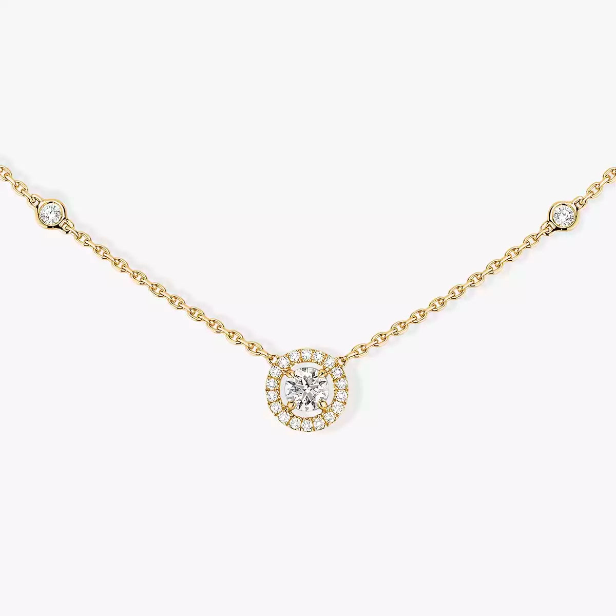 Joy-Anhänger-Halskette – 0,20 Karat Diamant im Brillantschliff – Moderner geometrischer Luxus