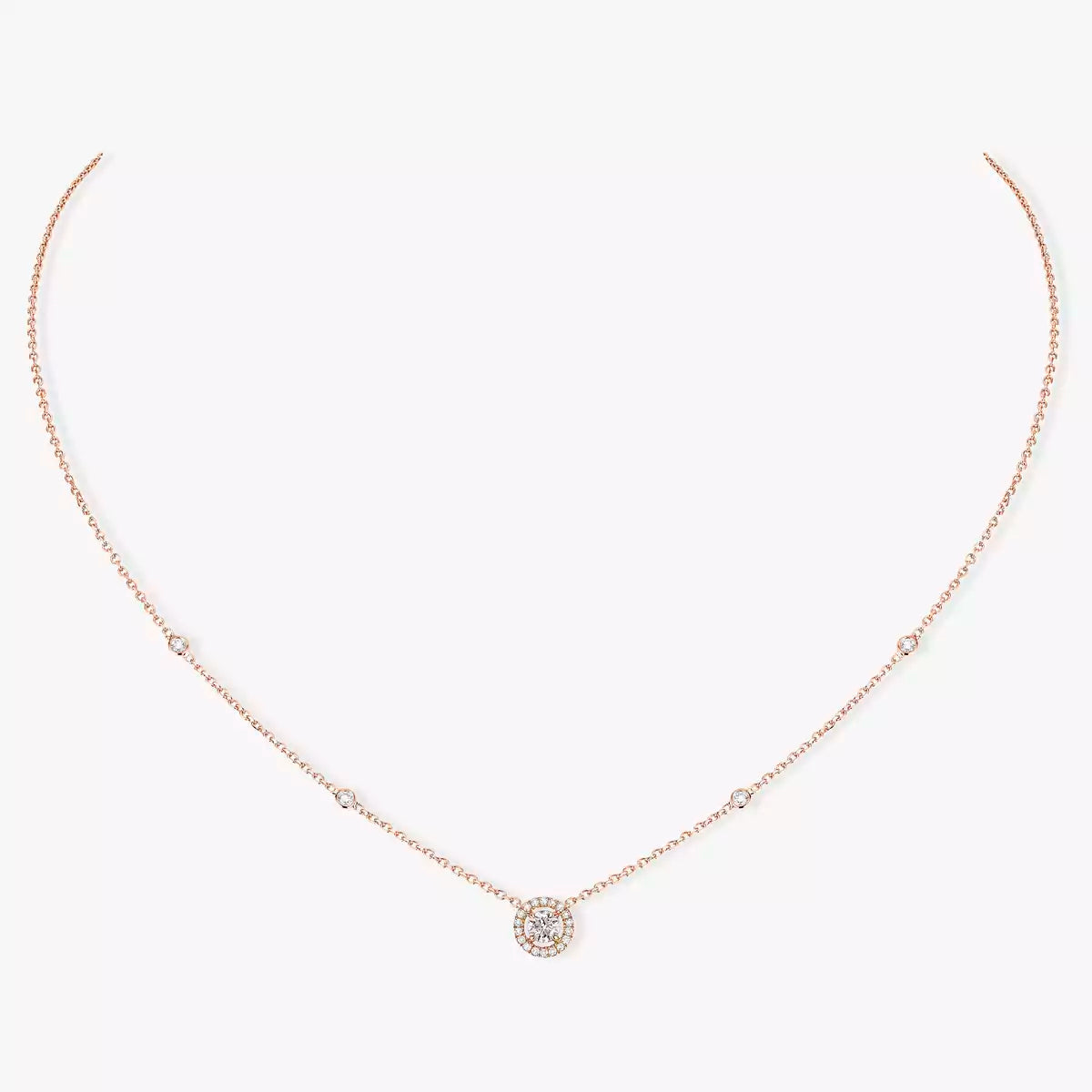 Joy-Anhänger-Halskette – 0,20 Karat Diamant im Brillantschliff – Moderner geometrischer Luxus