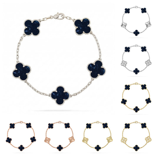 Armband Lucky Clover 5 Motive - Pietersite Kollektion