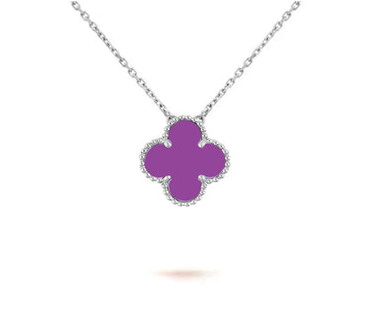 15mm Kleeblumen-Anhänger-Halskette Weißgold-Kollektion