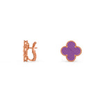 15mm Clover Flower Stud Earrings Rose Gold Collection