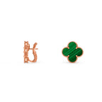 15mm Clover Flower Stud Earrings Rose Gold Collection