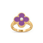 Lucky Clover Diamond-Accent Gold Ring Collection
