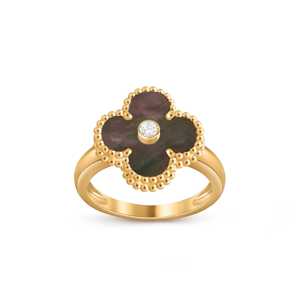 Lucky Clover Diamond-Accent Gold Ring Collection