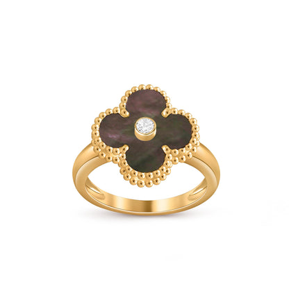 Lucky Clover Diamond-Accent Gold Ring Collection